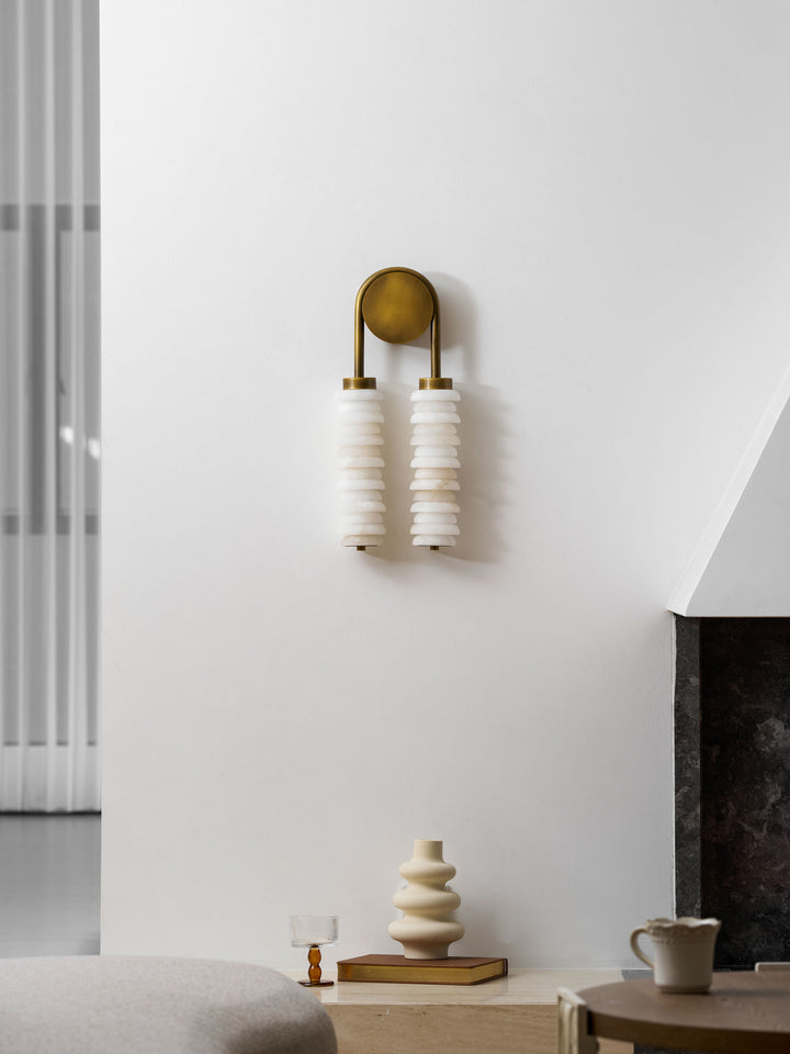 Calla Ribbed Alabaster Sconce - Vakkerlight