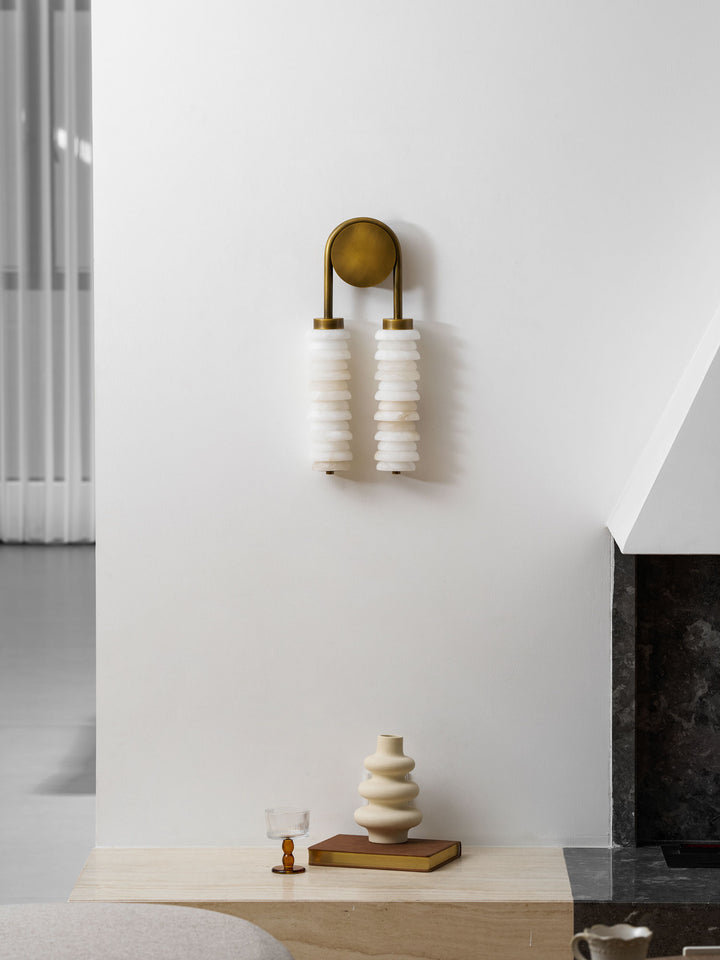 Calla Ribbed Alabaster Sconce - Vakkerlight