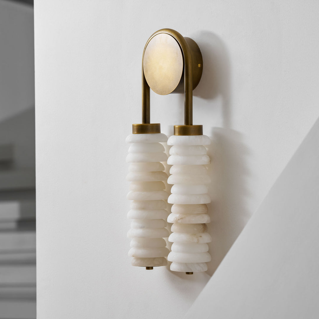 Calla Ribbed Alabaster Sconce - Vakkerlight
