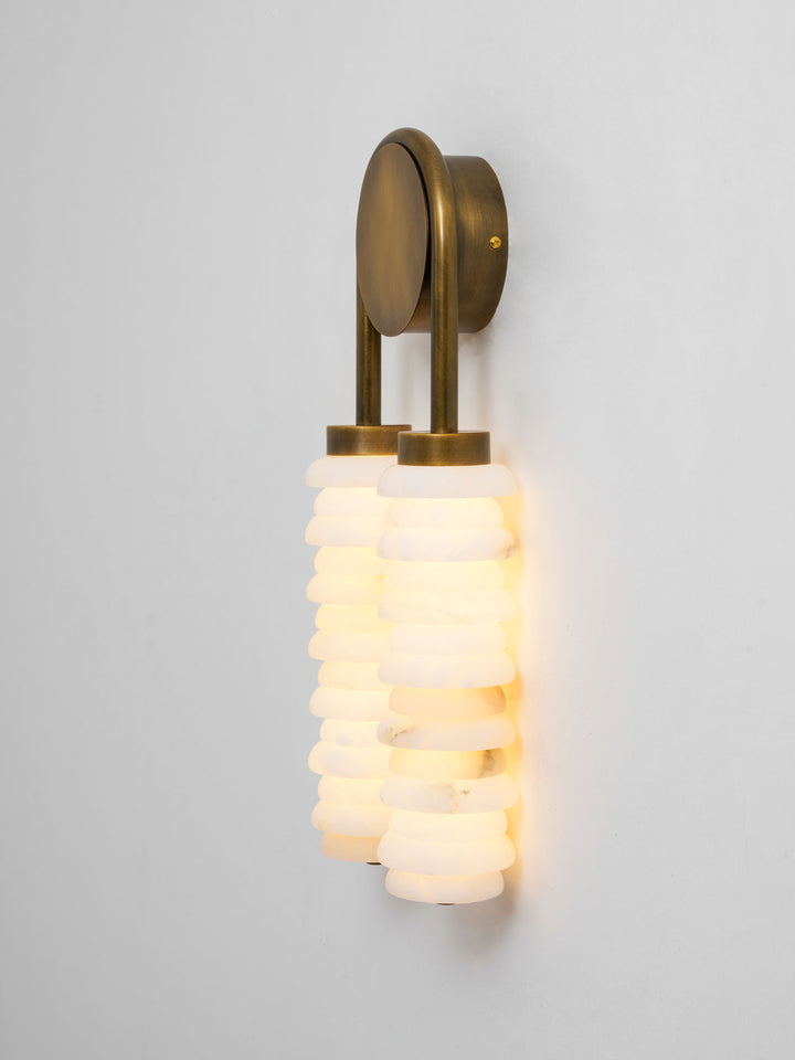 Calla Ribbed Alabaster Sconce - Vakkerlight