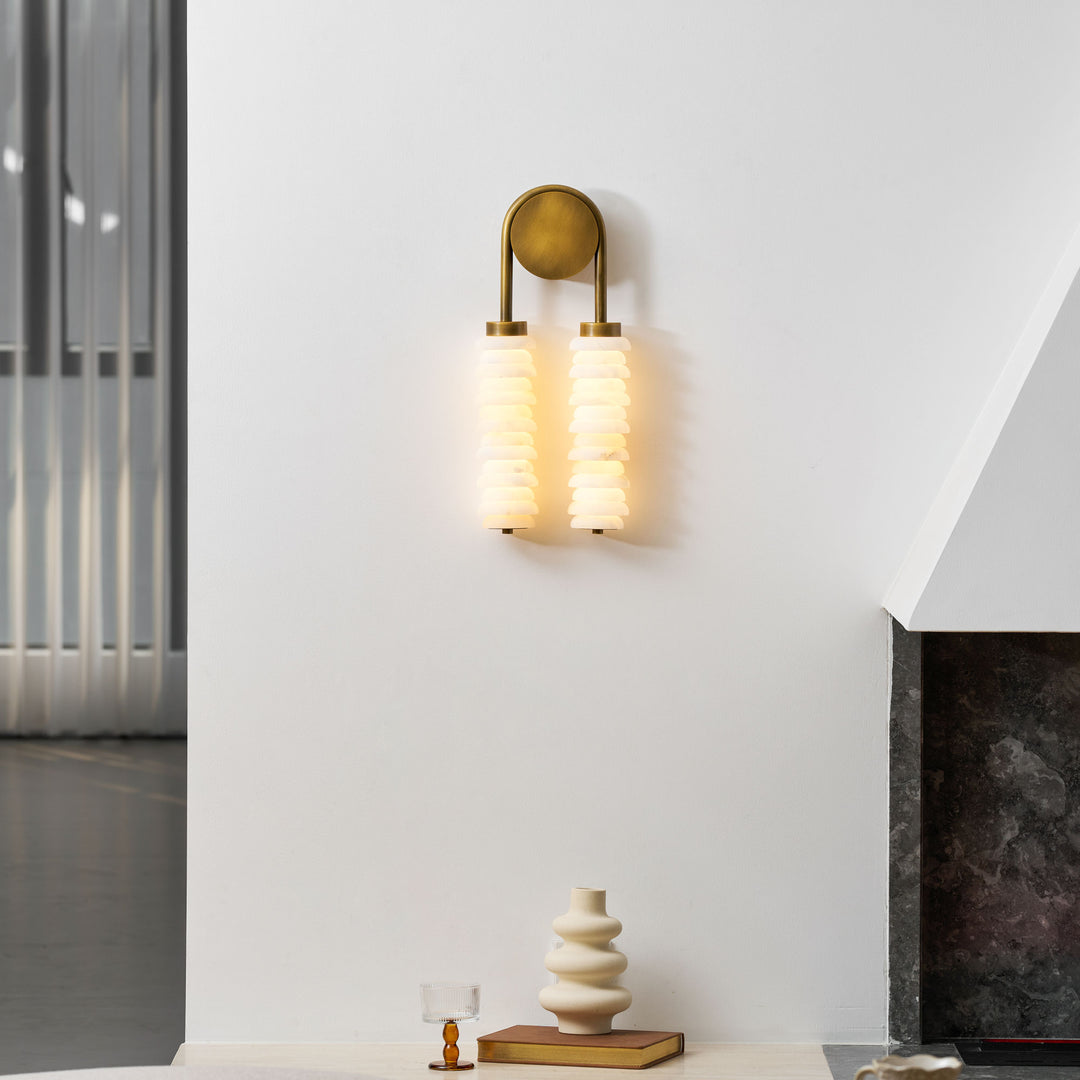 Calla Ribbed Alabaster Sconce - Vakkerlight