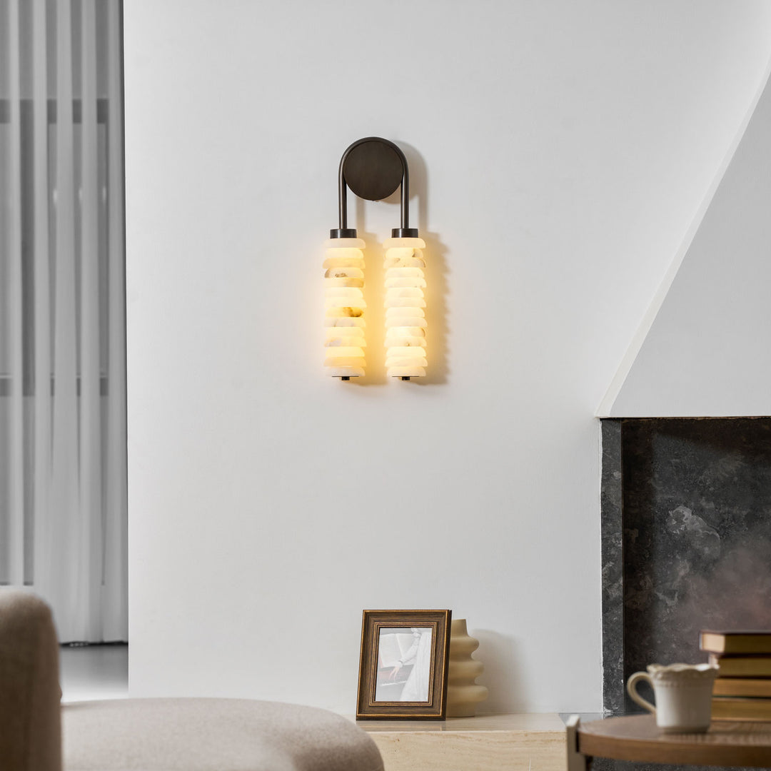 Calla Ribbed Alabaster Sconce - Vakkerlight