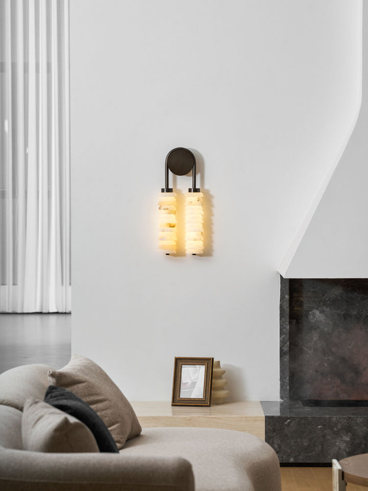Calla Ribbed Alabaster Sconce - Vakkerlight