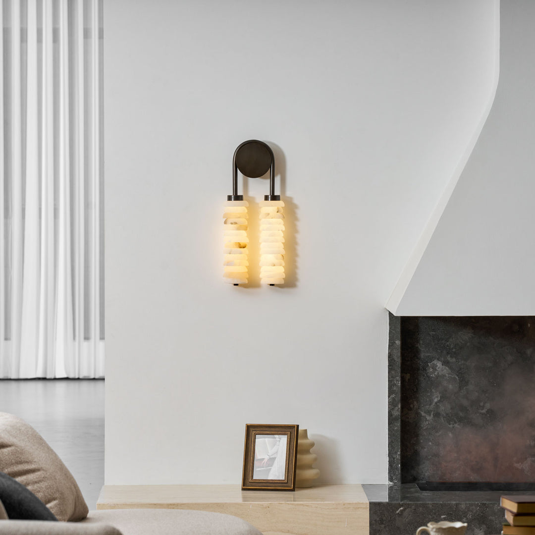 Calla Ribbed Alabaster Sconce - Vakkerlight