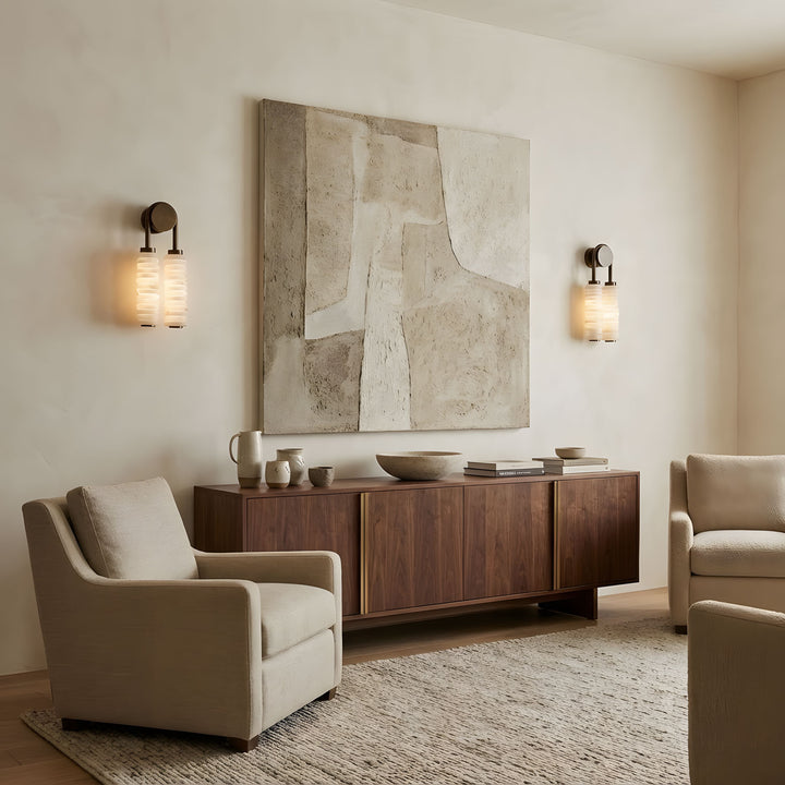 Calla Ribbed Alabaster Sconce - Vakkerlight