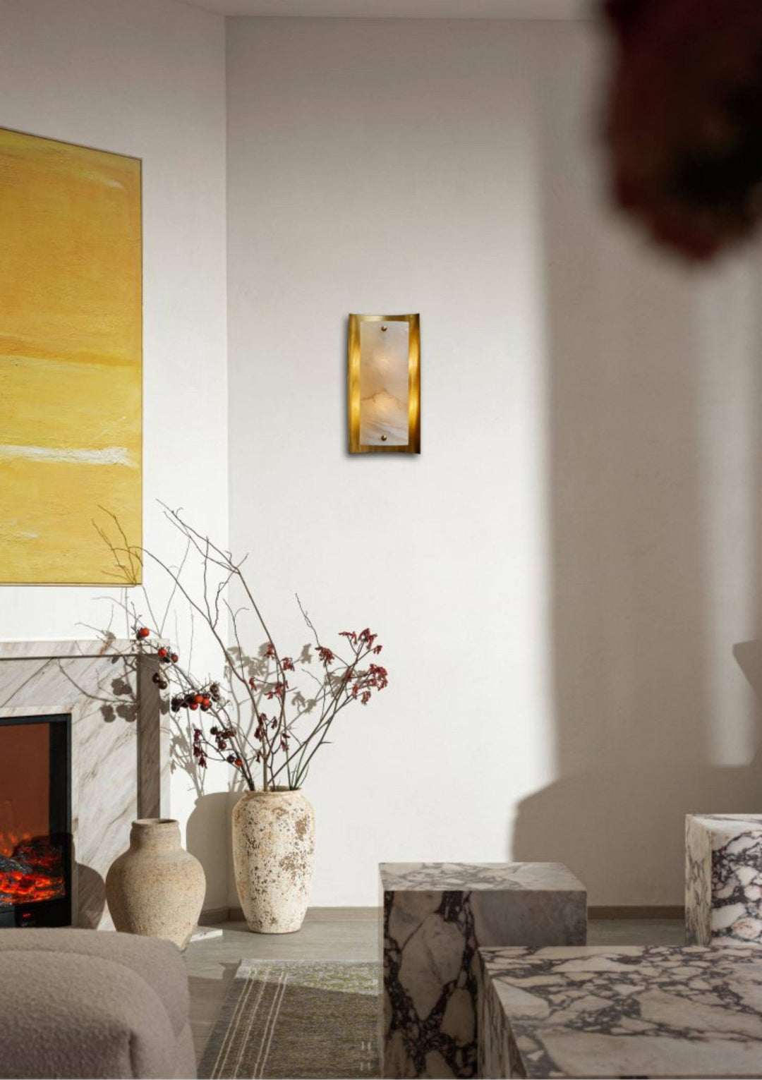 Calviero Alabaster Wall Sconce - Vakkerlight