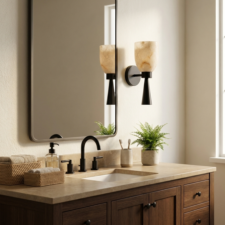 Calyra Alabaster Torch Wandleuchte