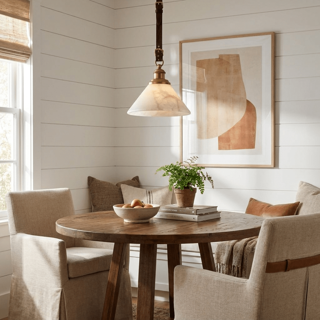 Camden Leather Strap Alabaster Pendant Lamp - Vakkerlight