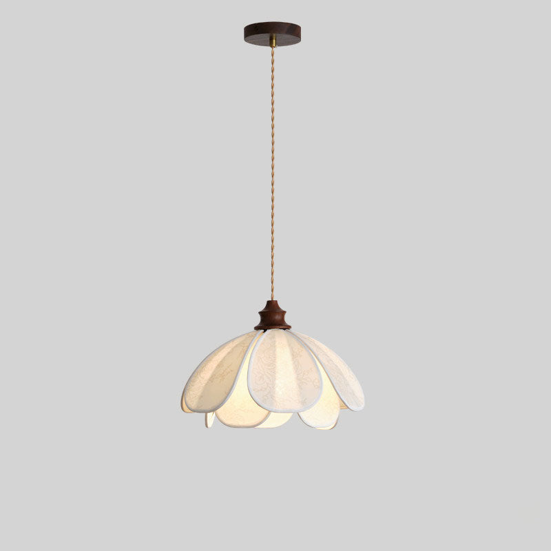Lampe Pendante Camellia en Tissu Imprimé