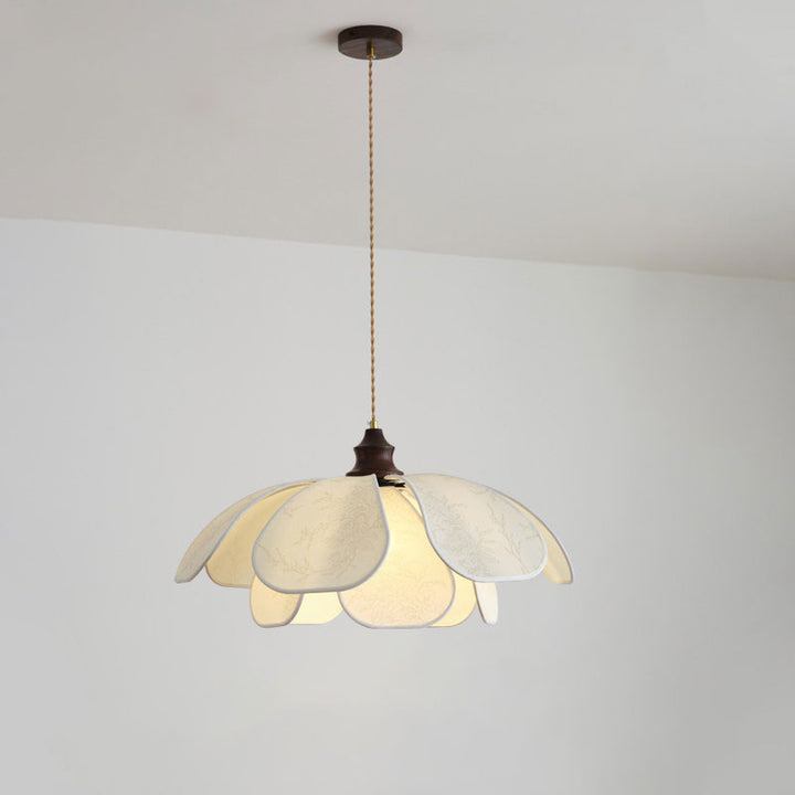 Lampe Pendante Camellia en Tissu Imprimé