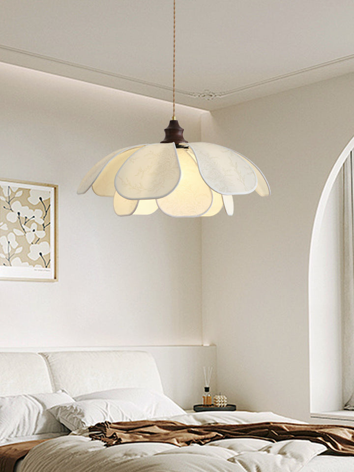Lampe Pendante Camellia en Tissu Imprimé