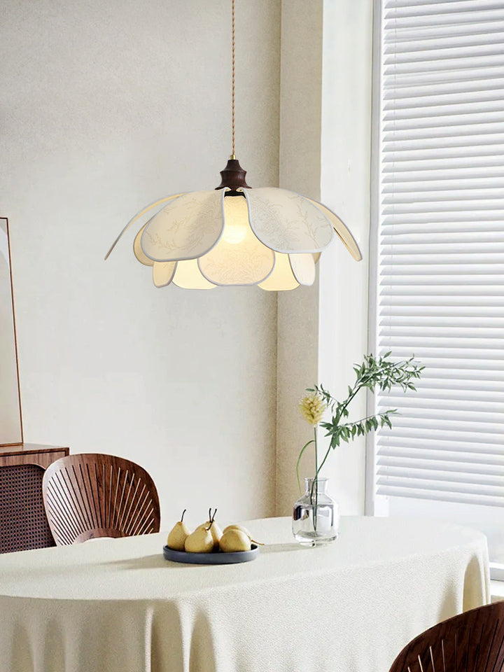 Lampe Pendante Camellia en Tissu Imprimé