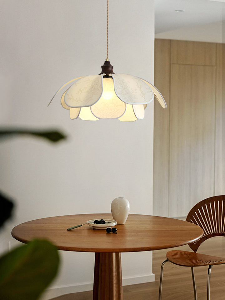 Lampe Pendante Camellia en Tissu Imprimé