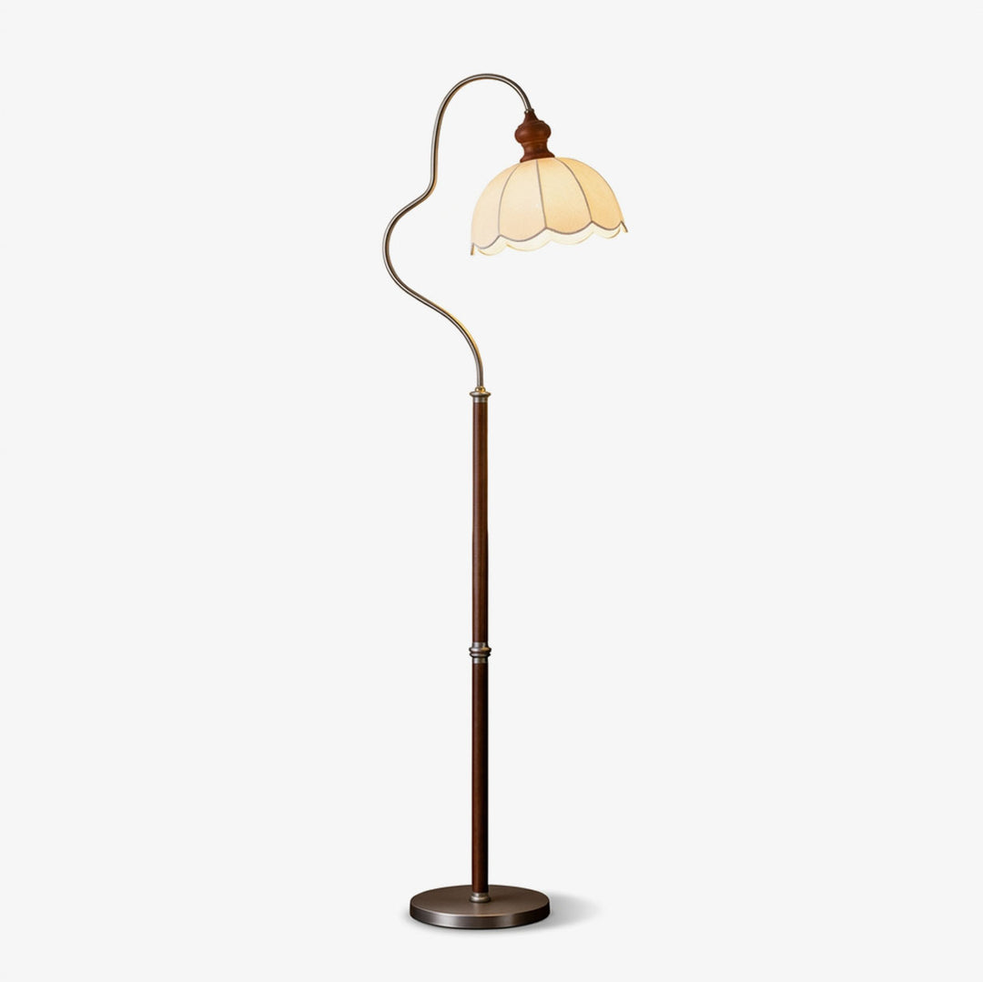 Camille Scalloped Fabric Floor Lamp