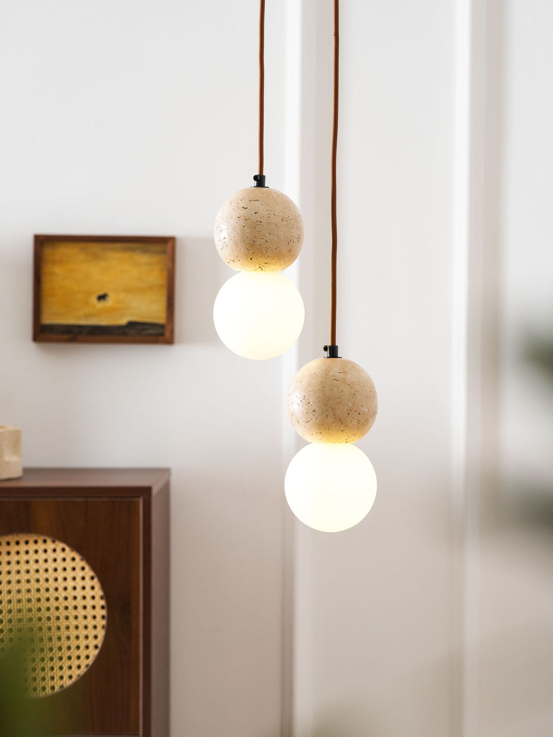 Camille Travertine Pendant Light