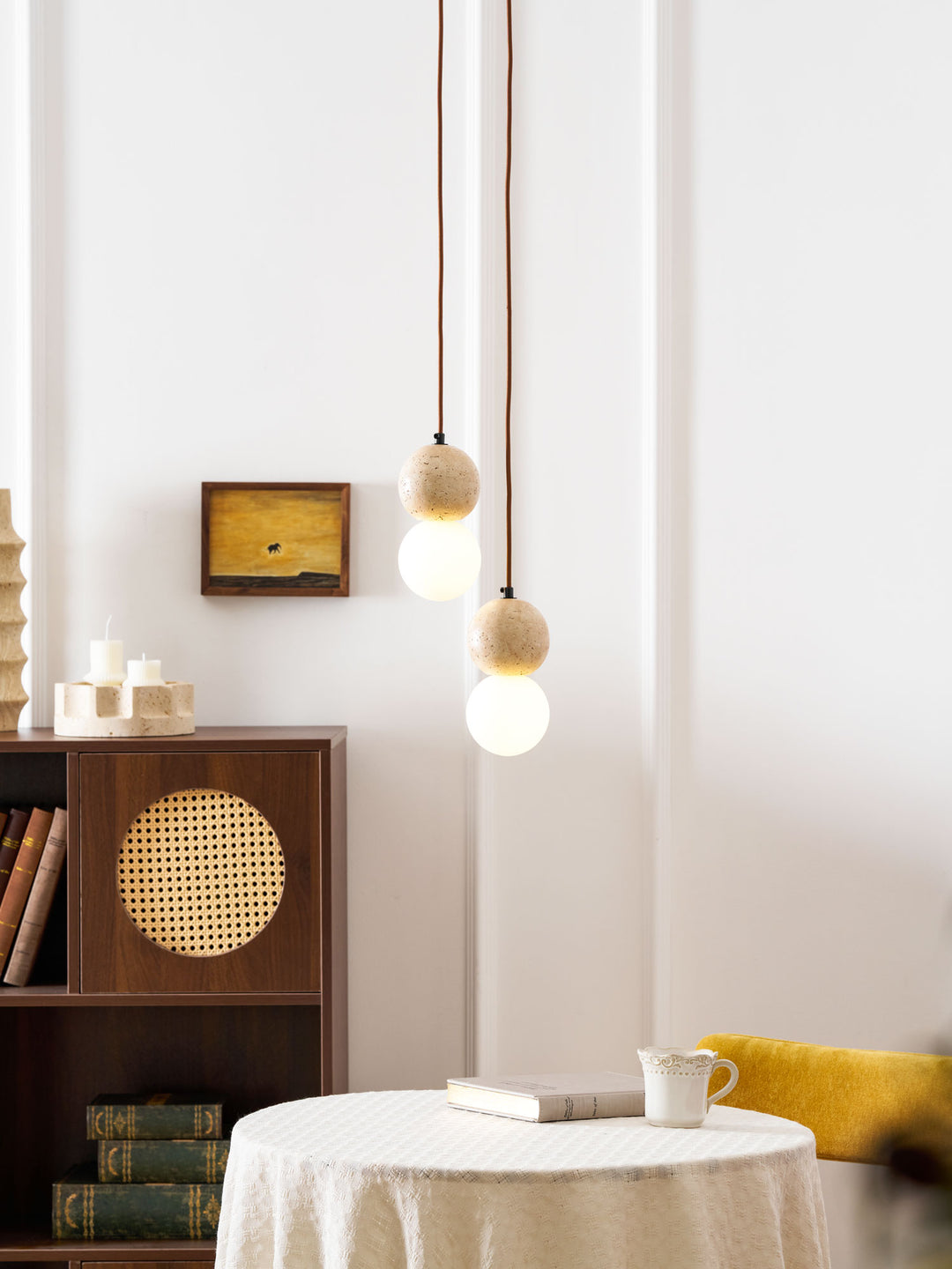 Camille Travertine Pendant Light