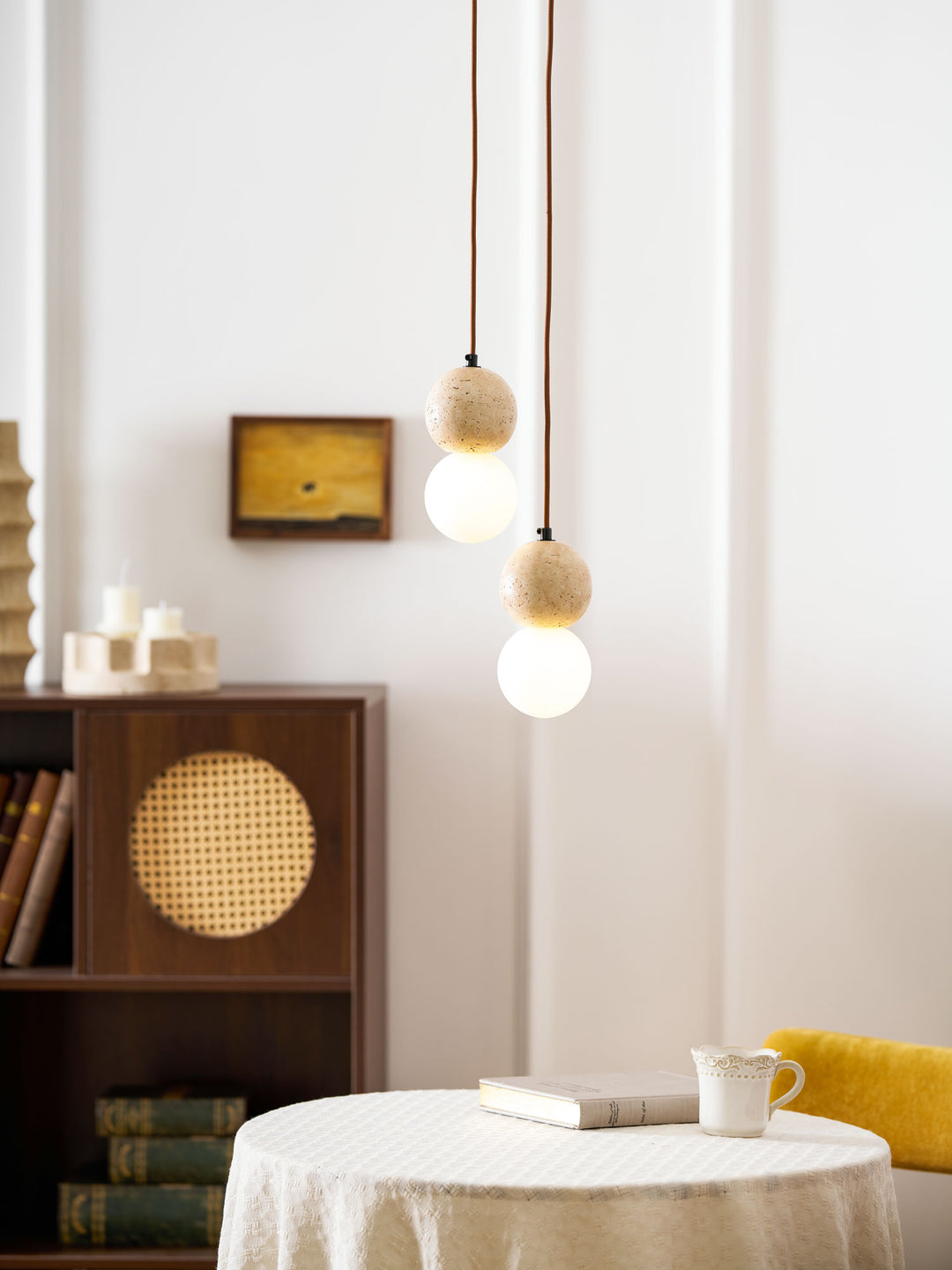 Camille Travertine Pendant Light