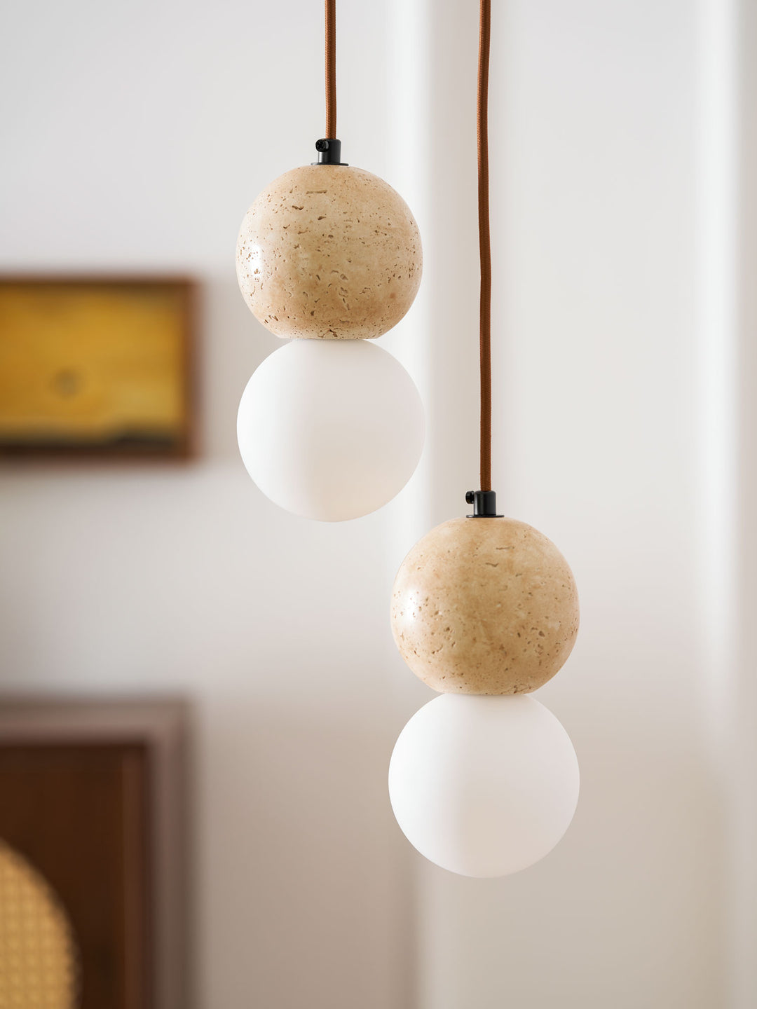 Camille Travertine Pendant Light