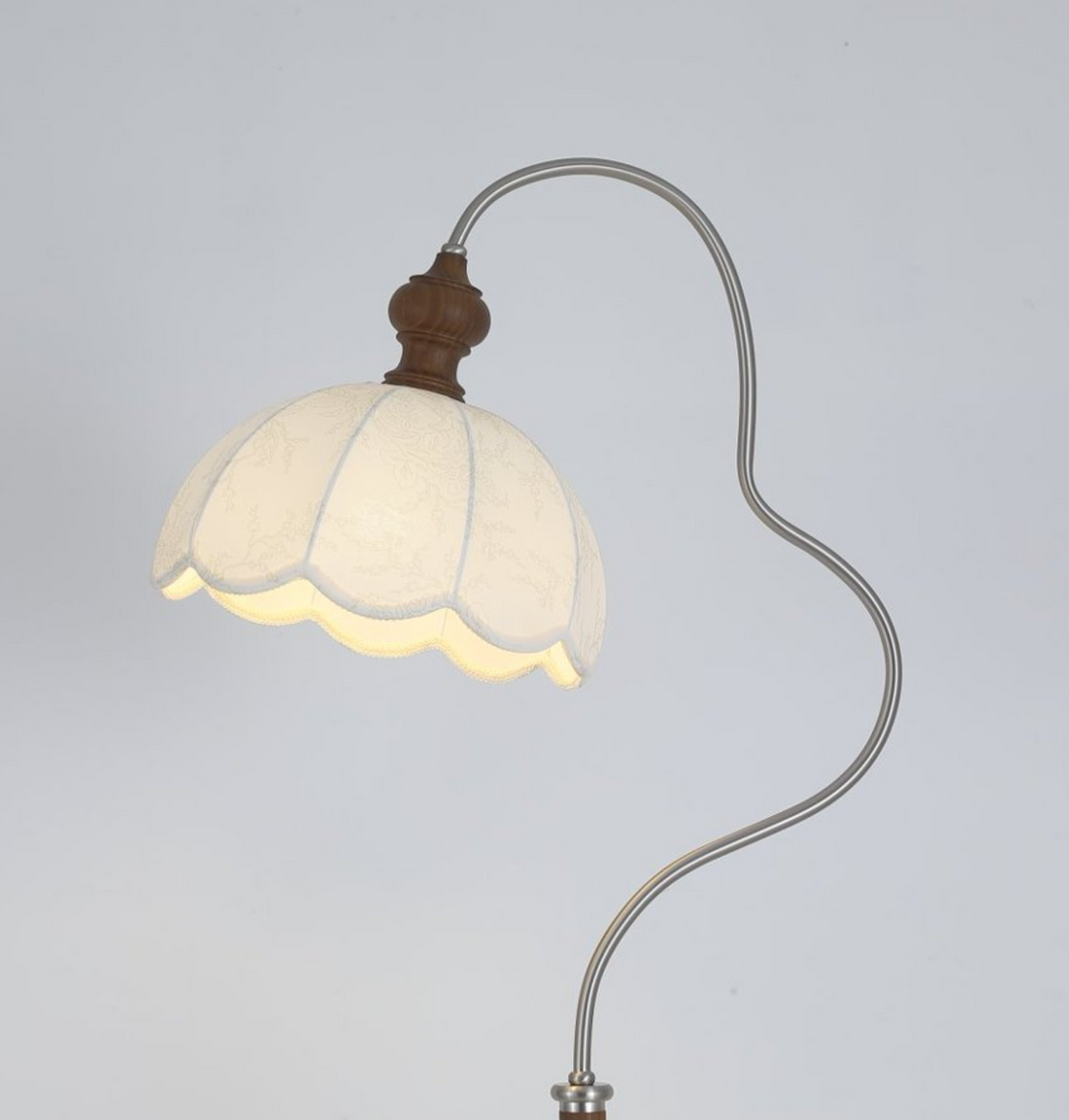 Camille Scalloped Fabric Floor Lamp