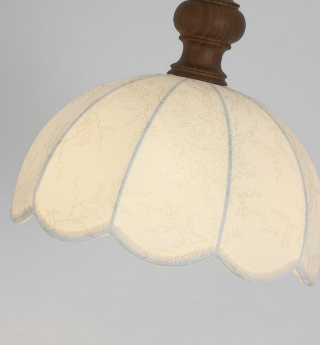 Camille Scalloped Fabric Floor Lamp