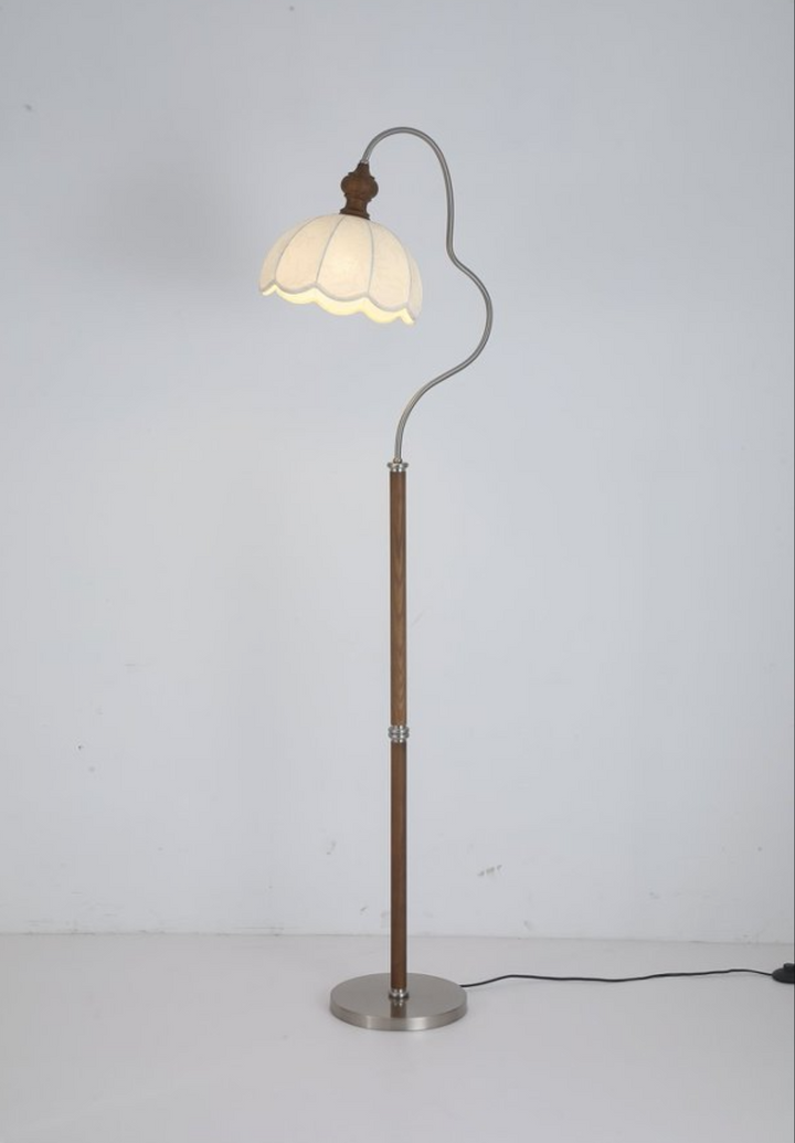 Camille Scalloped Fabric Floor Lamp