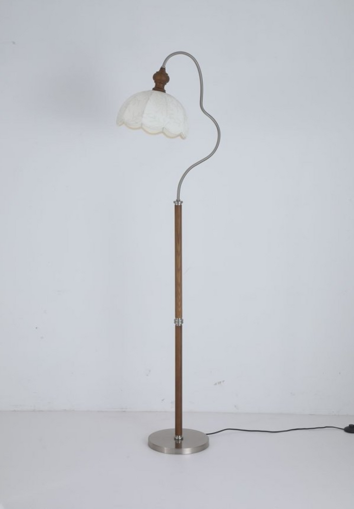 Camille Scalloped Fabric Floor Lamp