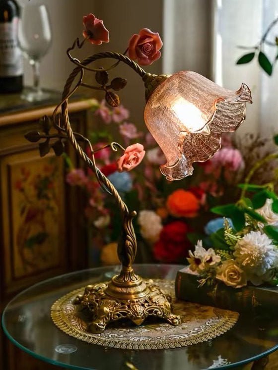 Campanella Vintage Rose Table Lamp - Vakkerlight