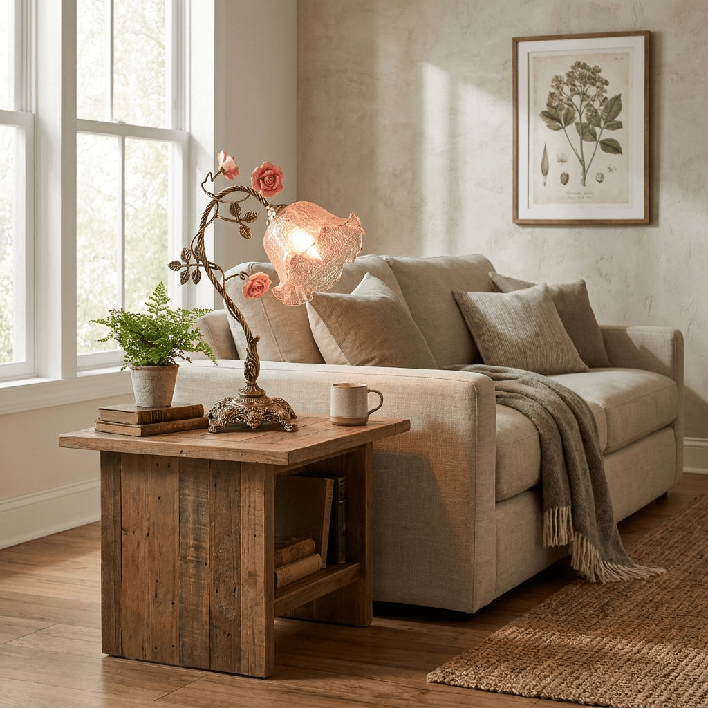 Campanella Vintage Rose Table Lamp - Vakkerlight