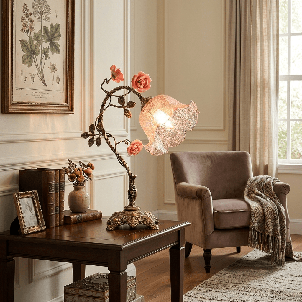 Campanella Vintage Rose Table Lamp - Vakkerlight