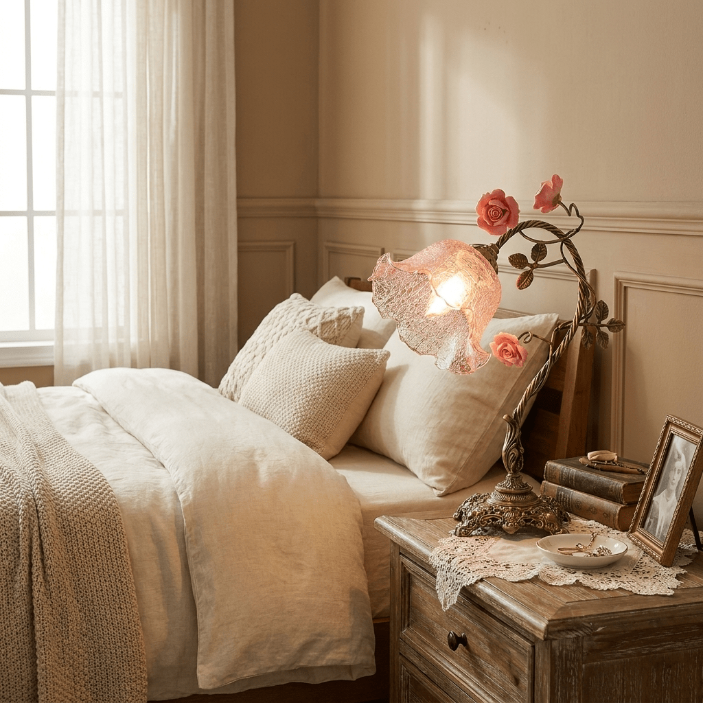 Campanella Vintage Rose Table Lamp - Vakkerlight