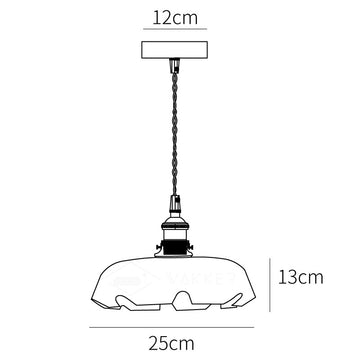 French Flower Pendant Light — Dimension drawings 1