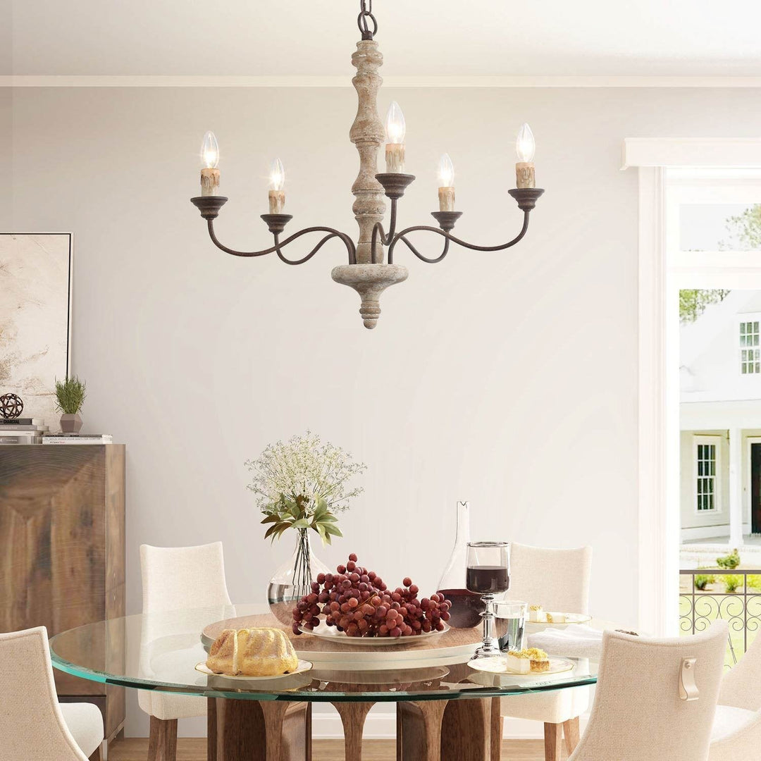 Candlestick Farmhouse chandelier - Vakkerlight