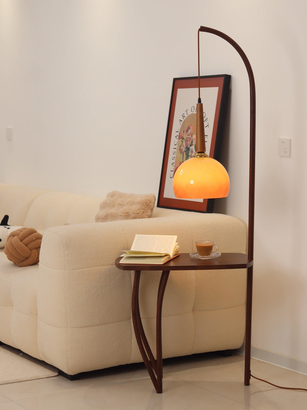 Cantilever Wood Accent Floor Lamp - Vakkerlight