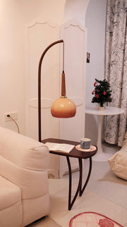 Cantilever Wood Accent Floor Lamp - Vakkerlight