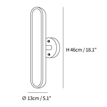 Capsule Wall Lamp — Dimension drawings 1