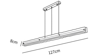 Capuccio LED-Lineare Pendelleuchte — Dimension drawings 1