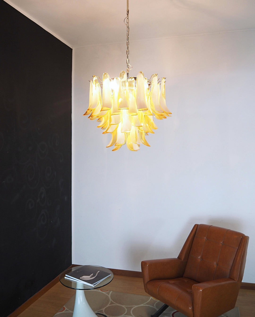 Amber Glass Murano Petals Chandelier - Vakkerlight