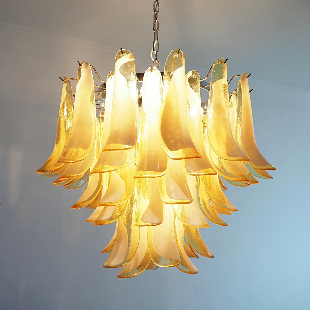 Amber Glass Murano Petals Chandelier - Vakkerlight