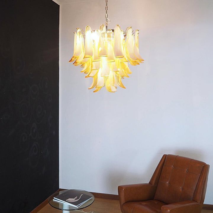 Amber Glass Murano Petals Chandelier - Vakkerlight