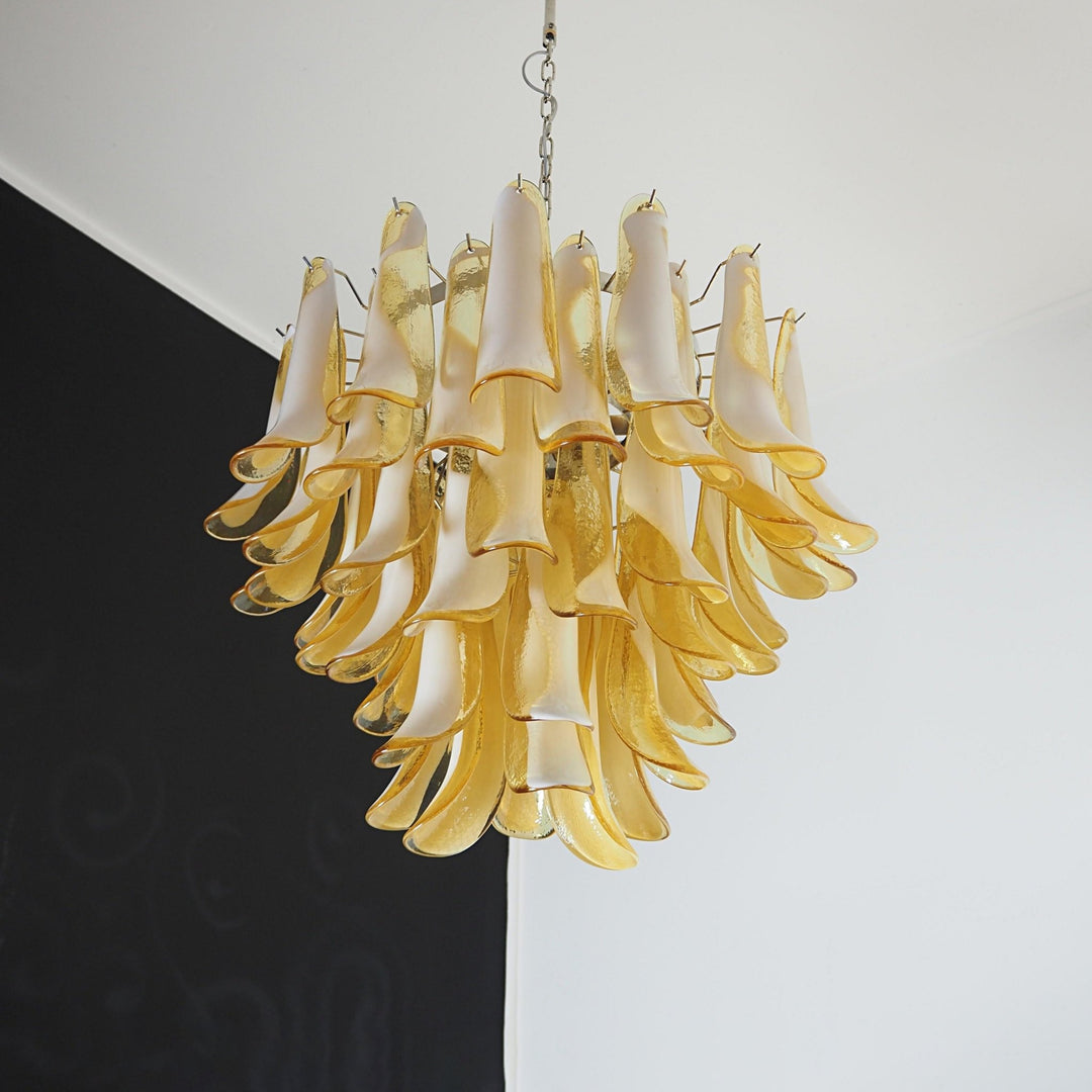 Amber Glass Murano Petals Chandelier - Vakkerlight