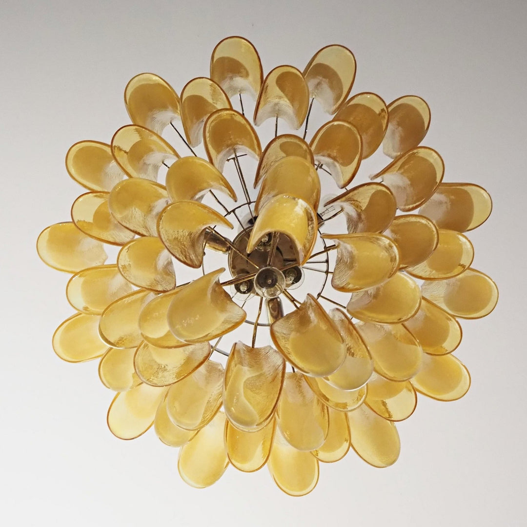 Amber Glass Murano Petals Chandelier - Vakkerlight