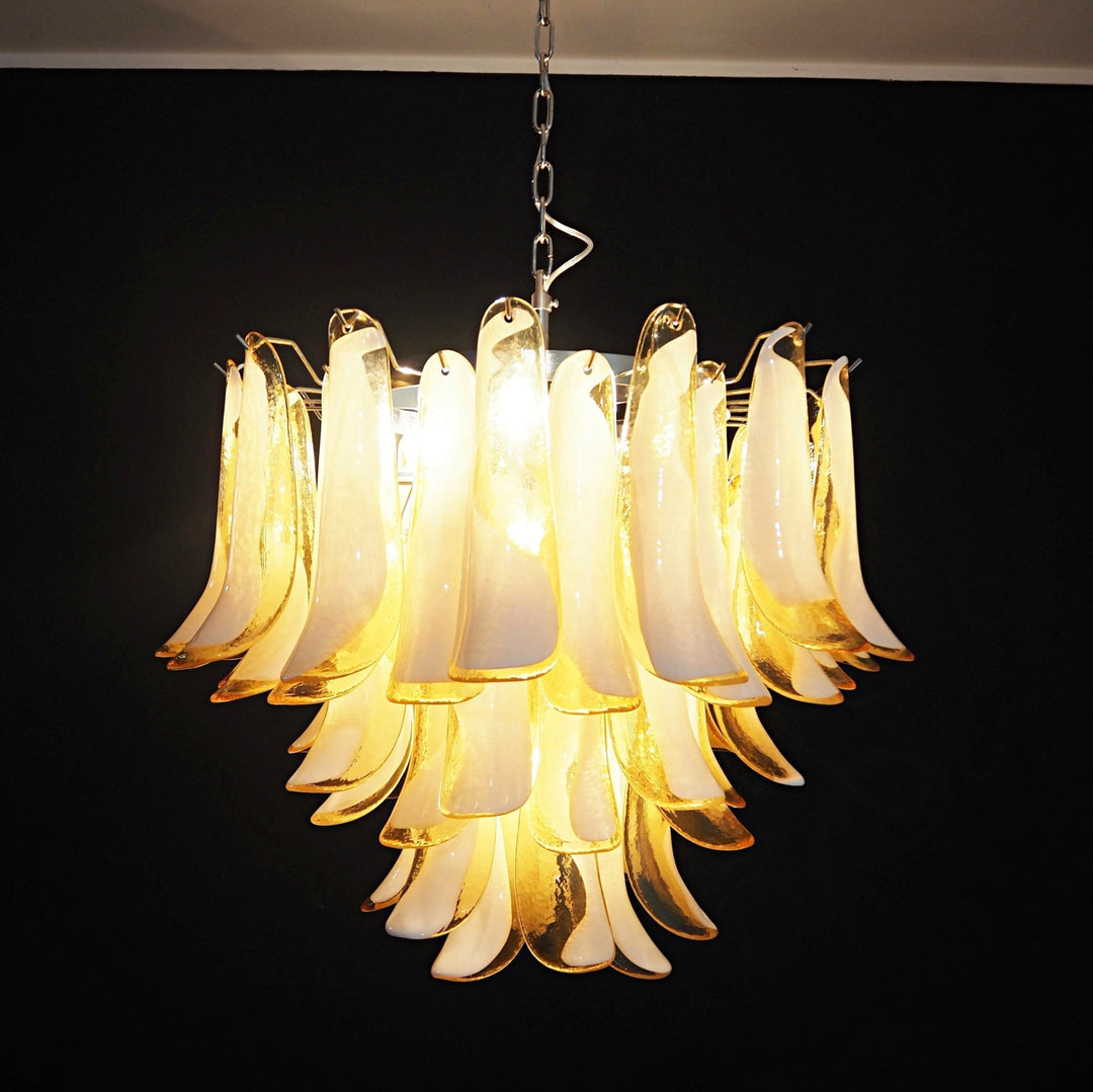 Amber Glass Murano Petals Chandelier - Vakkerlight