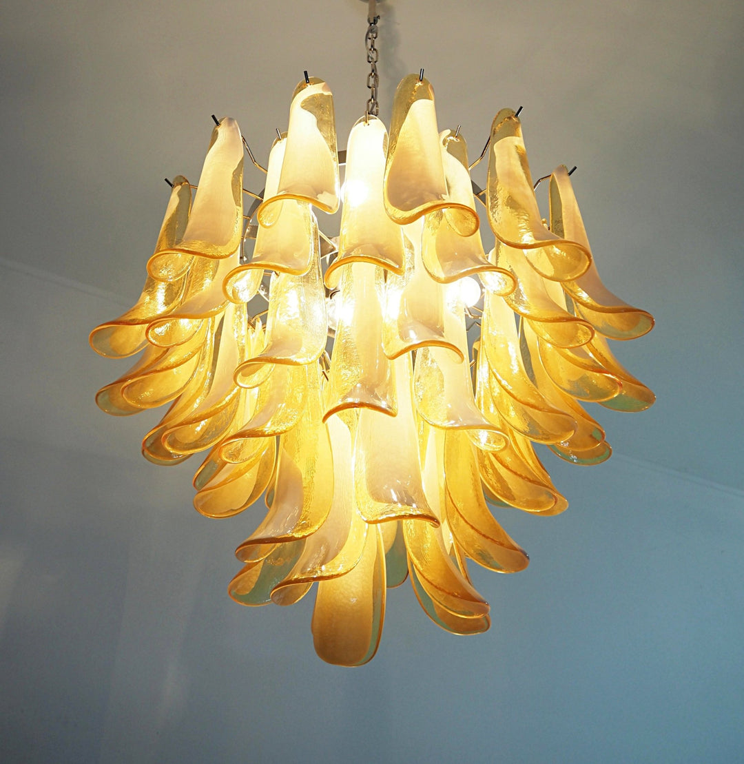 Amber Glass Murano Petals Chandelier - Vakkerlight