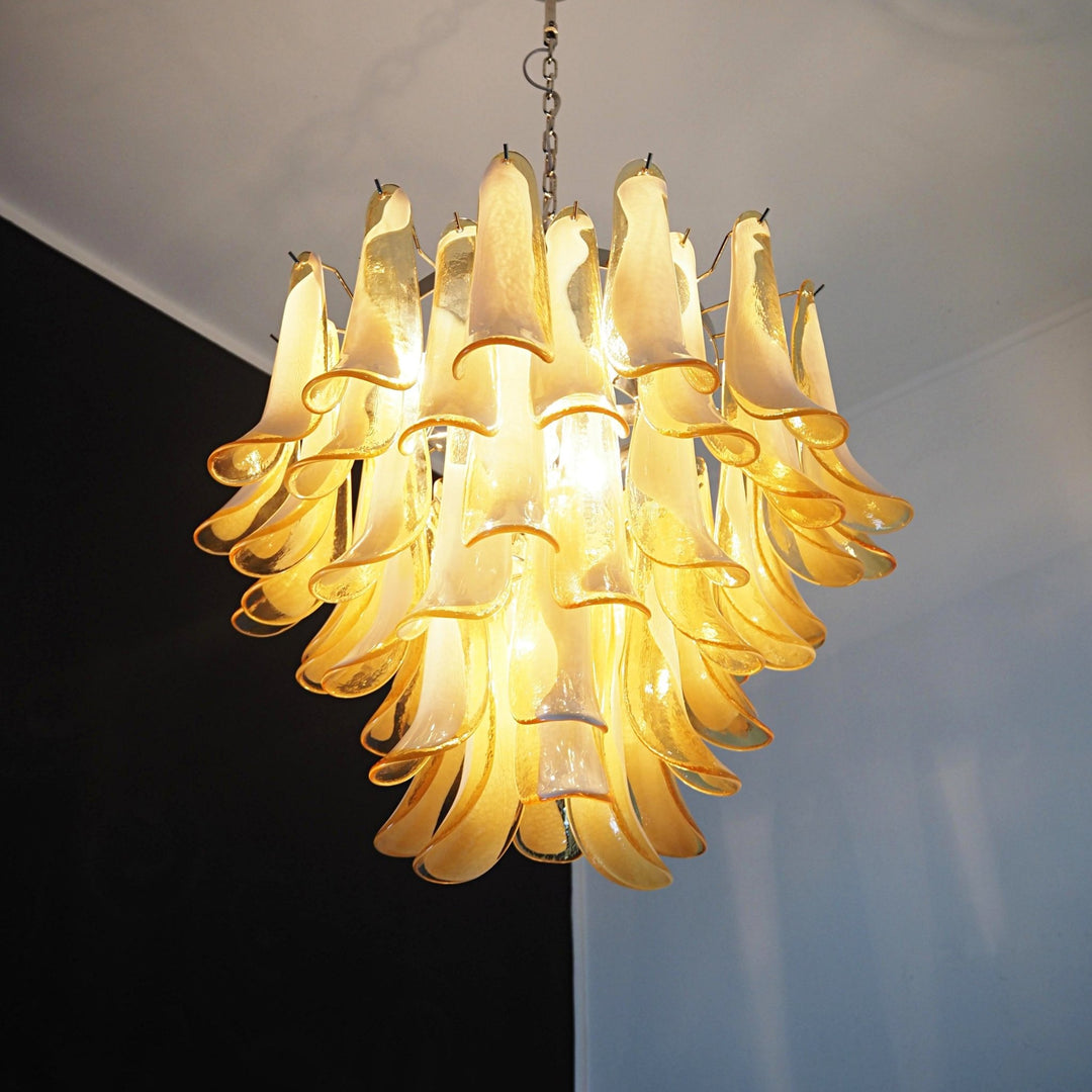 Amber Glass Murano Petals Chandelier - Vakkerlight