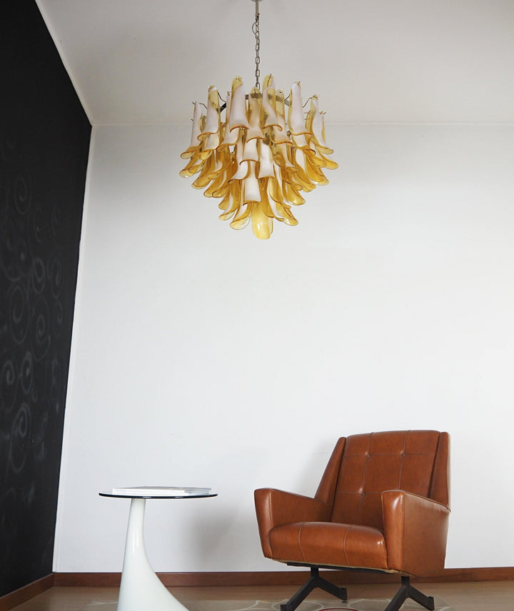 Amber Glass Murano Petals Chandelier - Vakkerlight