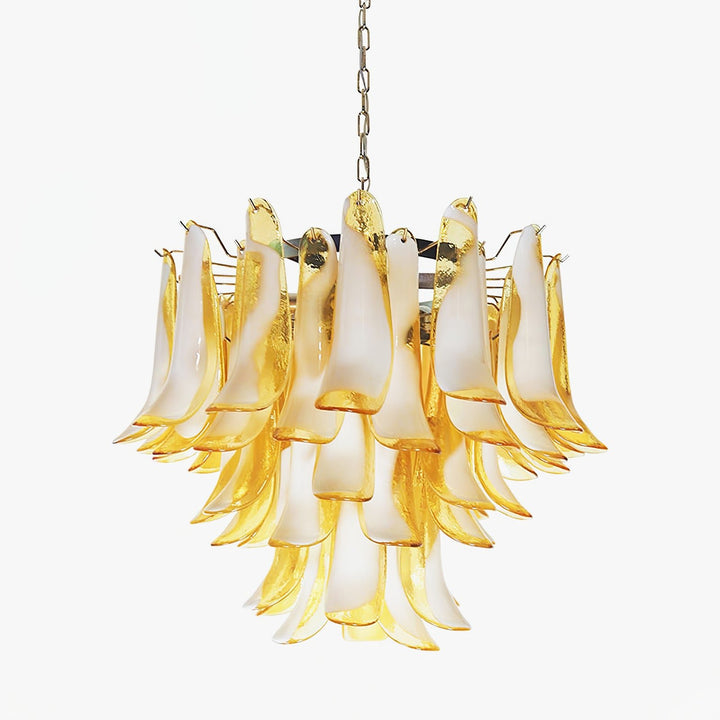 Amber Glass Murano Petals Chandelier - Vakkerlight