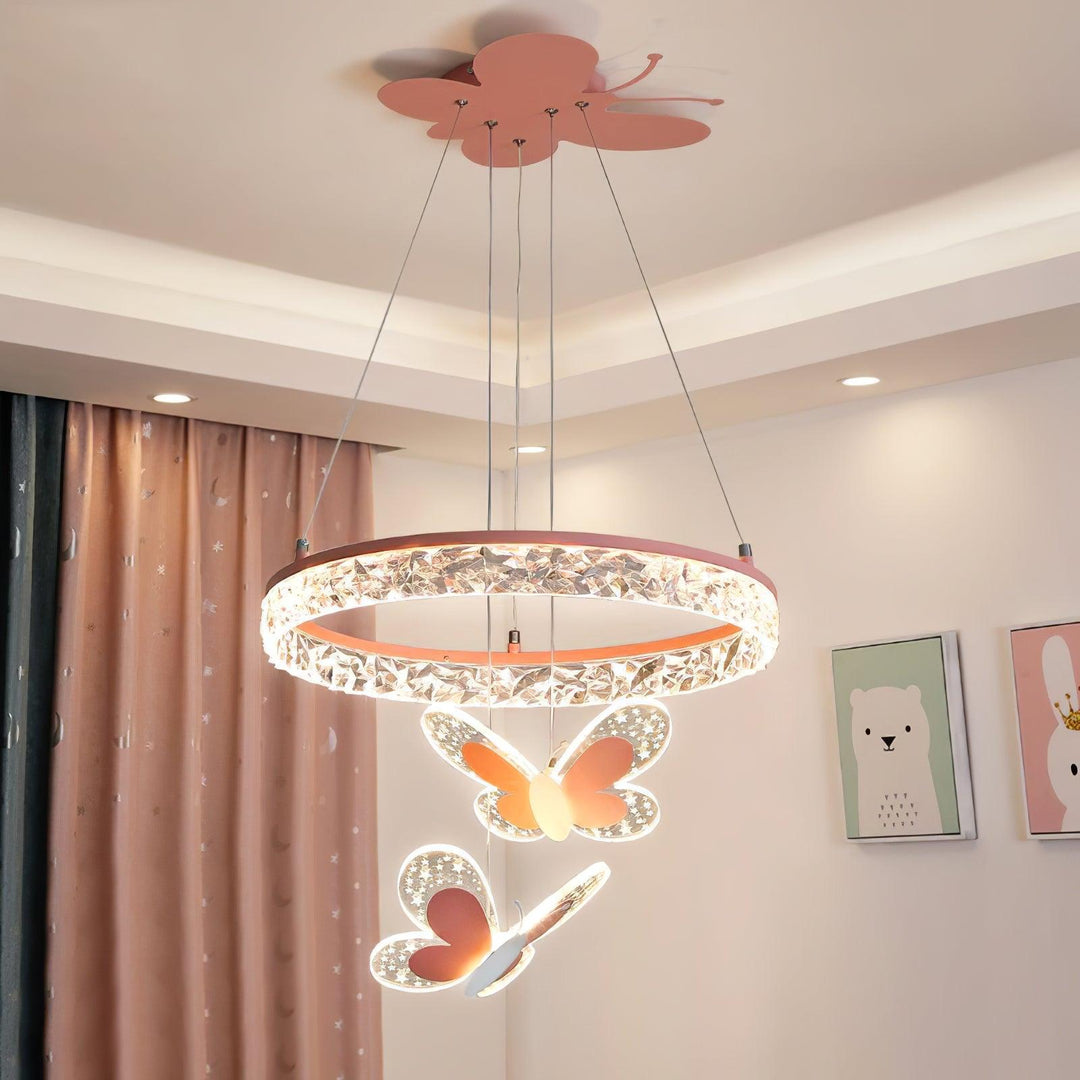 Cartoon Butterfly Acrylic Pendant Lamp - Vakkerlight