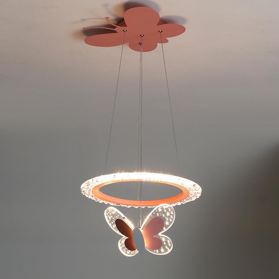 Cartoon Butterfly Acrylic Pendant Lamp - Vakkerlight