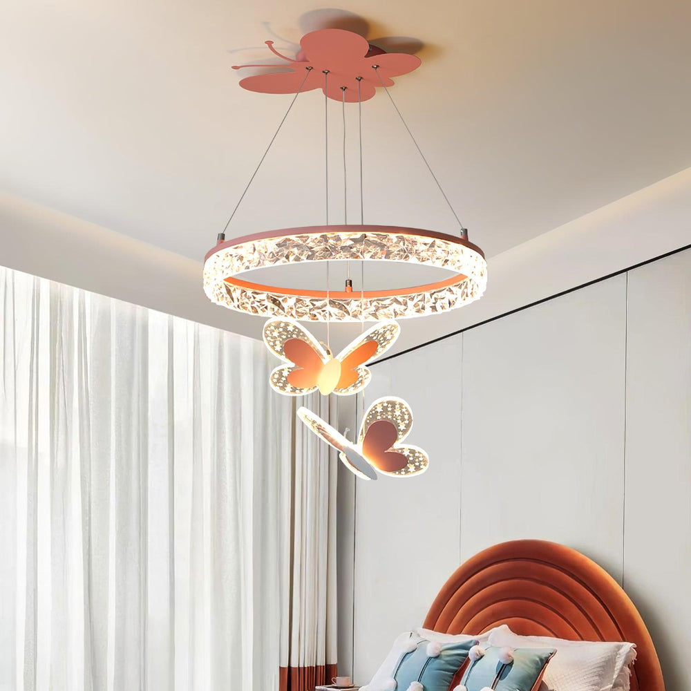 Cartoon Butterfly Acrylic Pendant Lamp - Vakkerlight