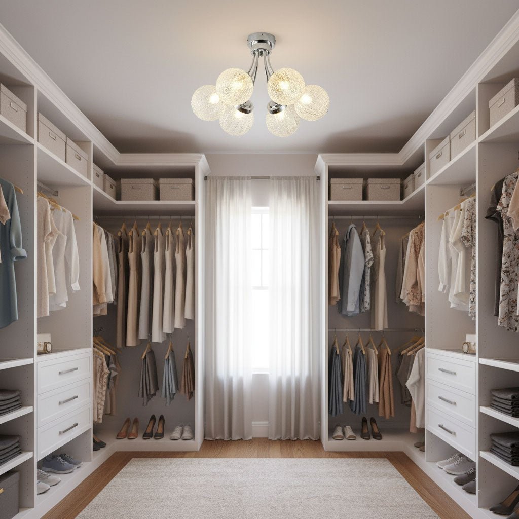 Carved Glass Ceiling Lamp - Vakkerlight